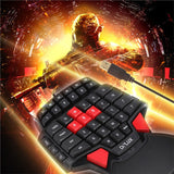 USB LED Backlit One/Single Hand Wired Gaming Keyboard